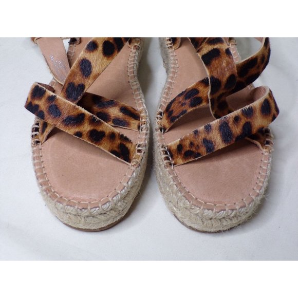 🆕MADEWELL Malia Espadrille Sandal Leopard Calf Hair 8 - Picture 6 of 10